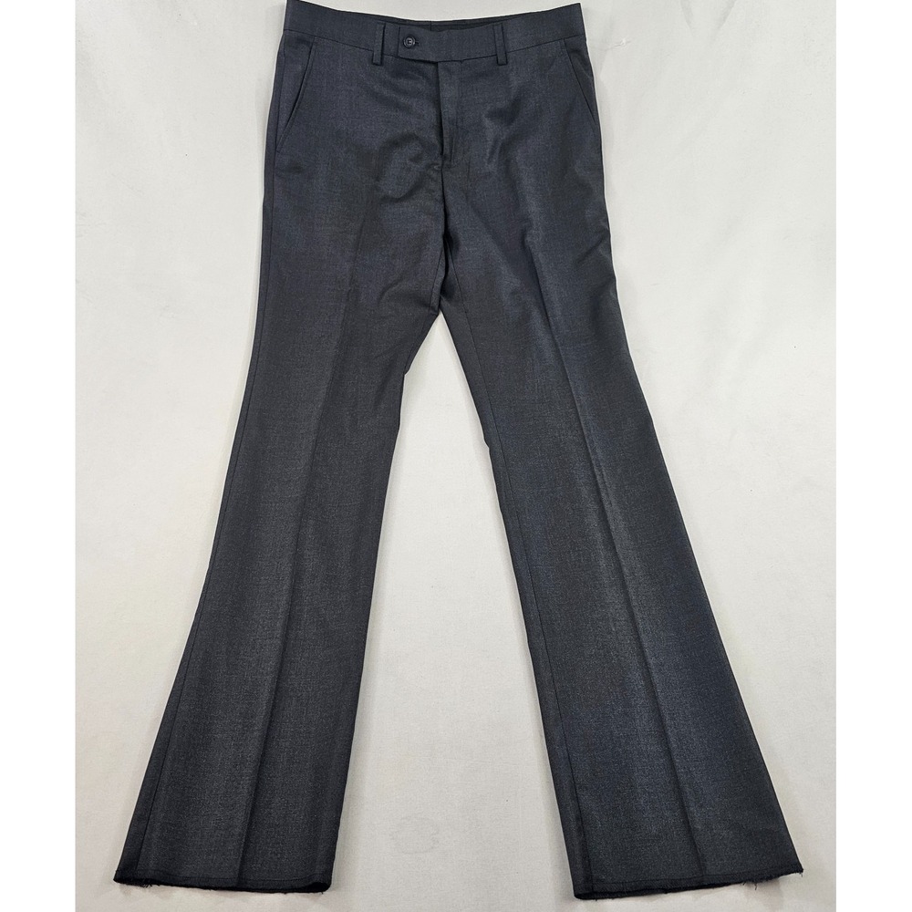 Roberto Cavalli Class dress pants EUR 48 / 42 mens grey zip pockets slim W 32"